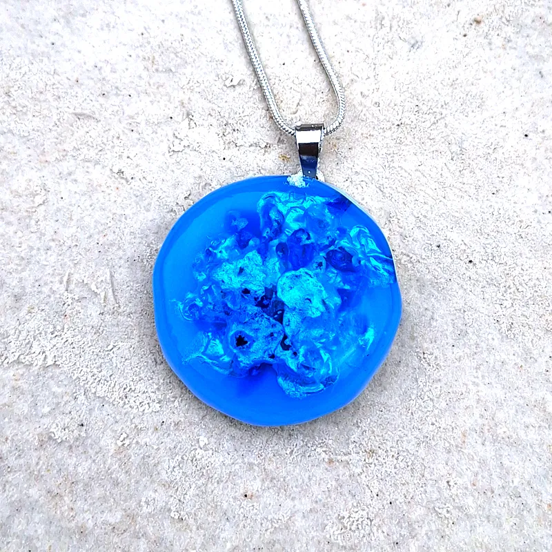 Ocean Pendant necklace, empowering jewelry for creativity and self-expression.